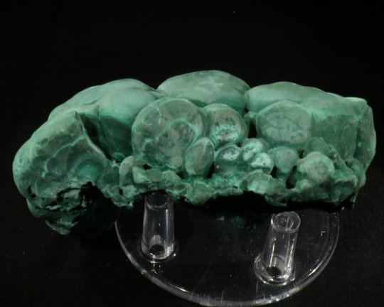 Malachite, upoleret/naturlig, 2 bild. Congo, 500 gr 10,5 cm