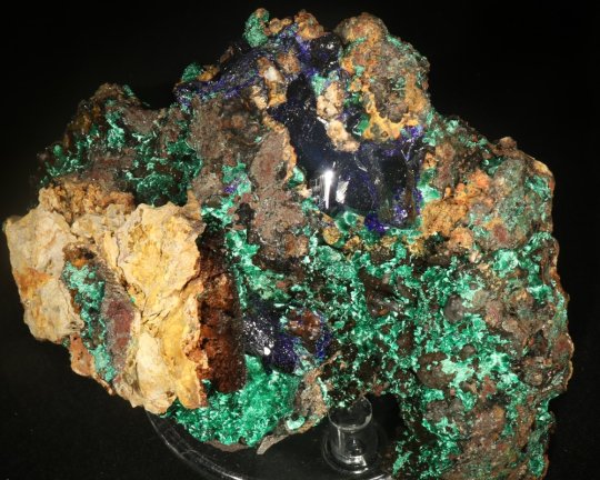 Sjælden smuk luxus Azurite, Ikke billigt, sorry :-), Marokko, 2 bild. 402 gr 11 cm